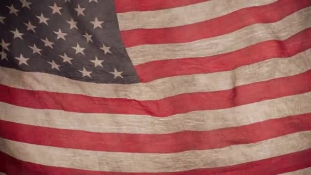 Ondeando bandera americana — Vídeo de stock