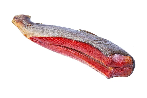 Pescado Rojo Ahumado Sobre Fondo Estudio Aislado — Foto de Stock