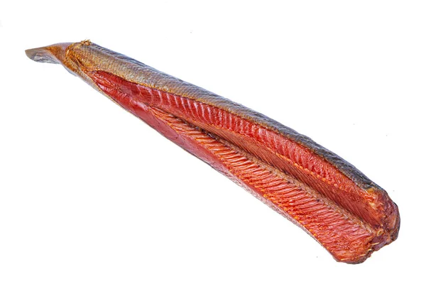 Pescado Rojo Ahumado Sobre Fondo Estudio Aislado —  Fotos de Stock