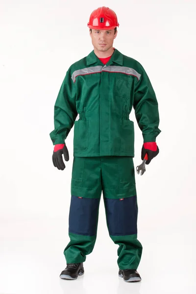 Jongeman Uniform Geïsoleerde Achtergrond — Stockfoto