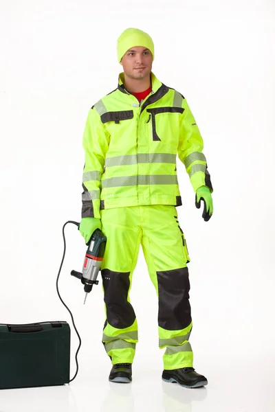 Jongeman Uniform Geïsoleerde Achtergrond — Stockfoto