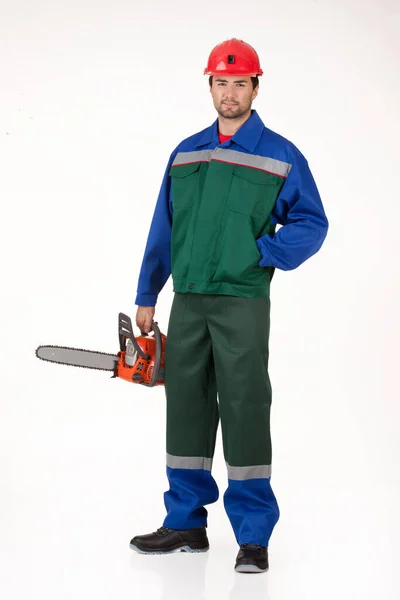 Ung Man Uniform Isolerad Bakgrund — Stockfoto