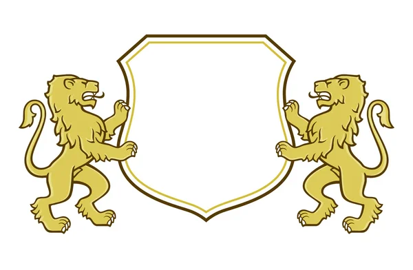 Logo des armoiries lion — Image vectorielle