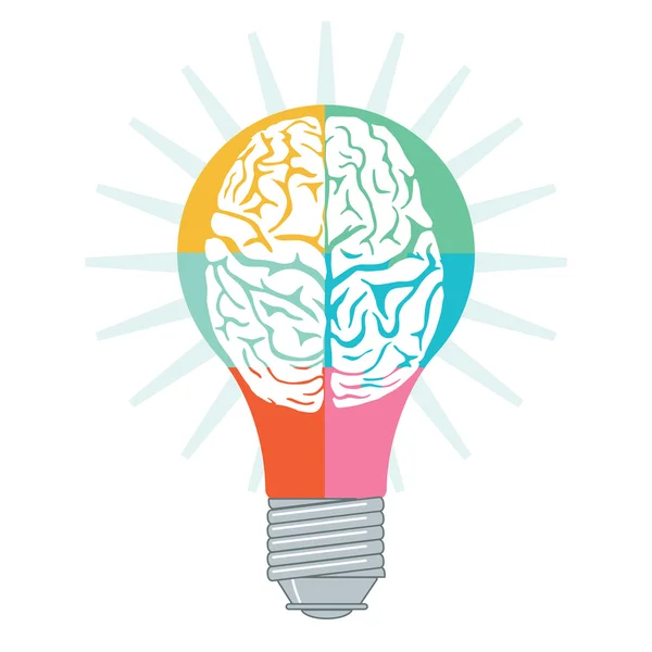 Enlightenment Brain concept — Stock Vector