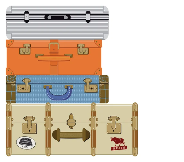 Reisegepäck Koffer Vektor — Stockvektor