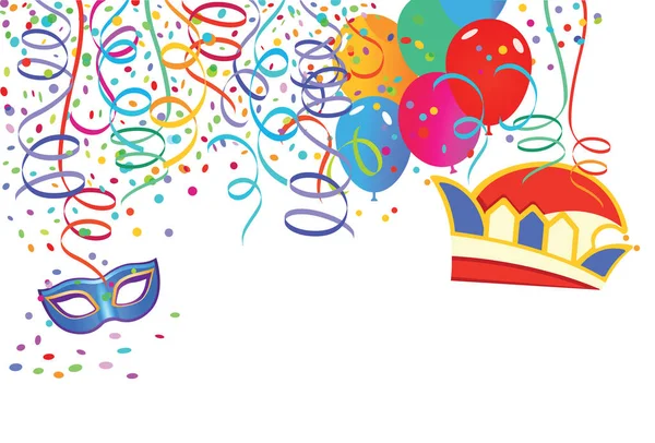 Karnaval sahne balonlar ve flamalar ile