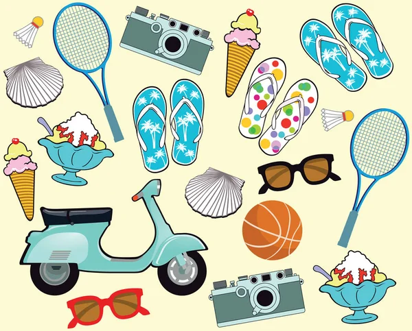 Vacances d'été Tourisme, concept de loisirs — Image vectorielle