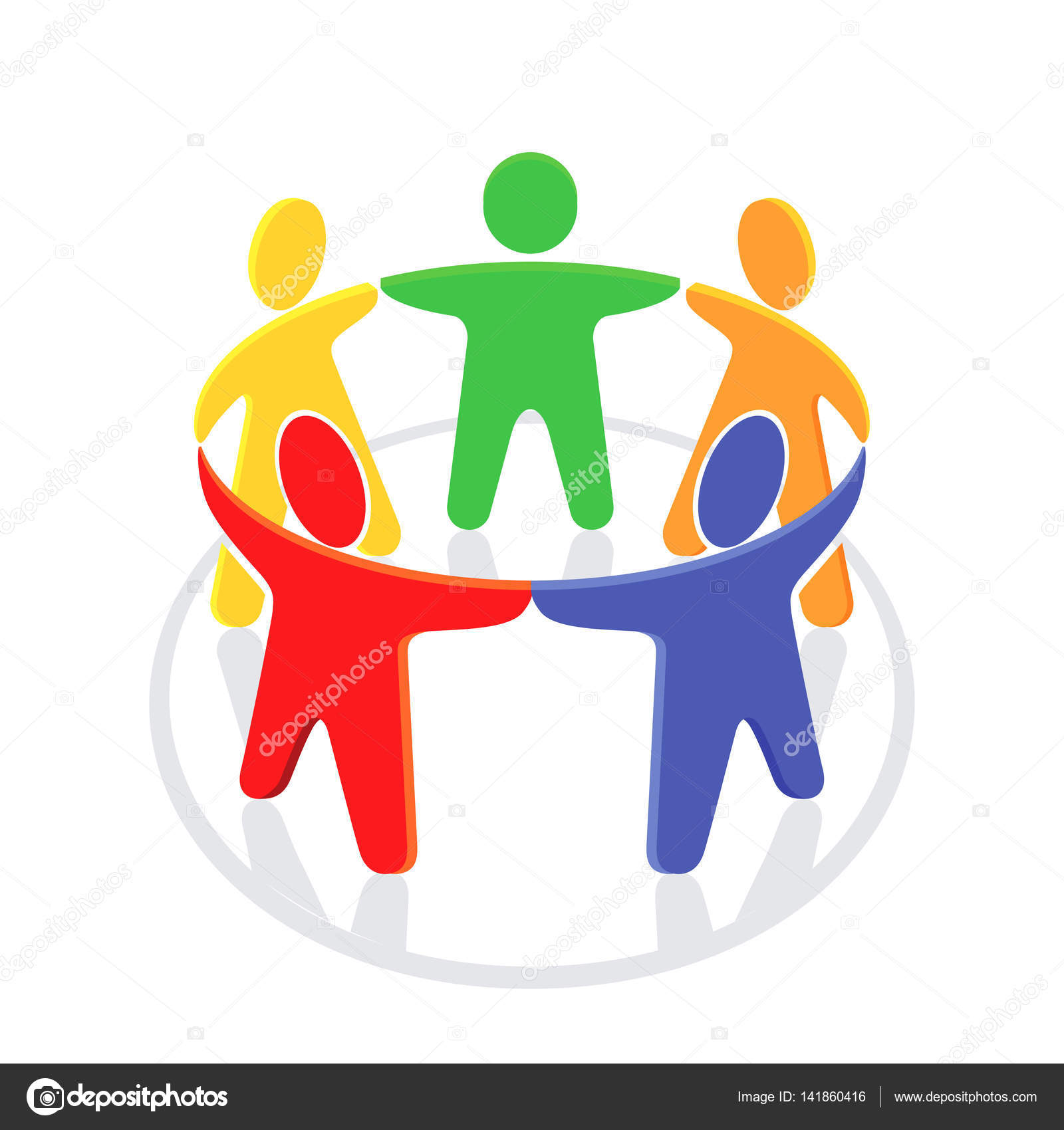 Unity in the group, illustration on white Stock Vector by ©scusi0-9 ...