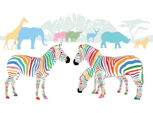 Colors of wild animals Royalty Free Stock Vectors