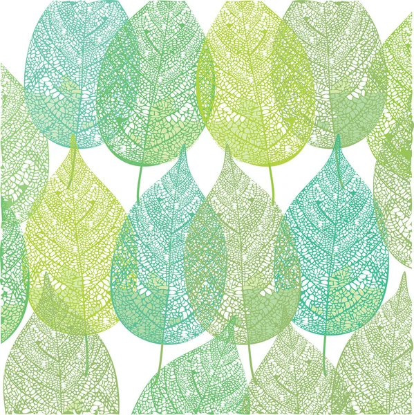 Illustration de motif de feuilles de plantes vertes — Image vectorielle