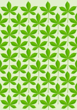 Yeşil yapraklar desen illüstrasyonu