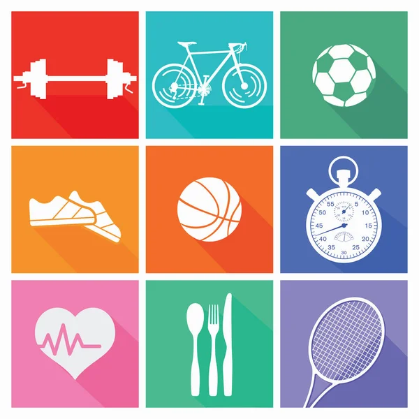 Collection sport et loisirs isolée — Image vectorielle