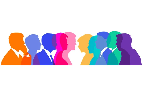 Illustration de profil de personne colorée — Image vectorielle