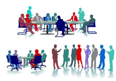 İş konferans, seminer, illüstrasyon