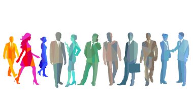 Grup farklı iş adamları