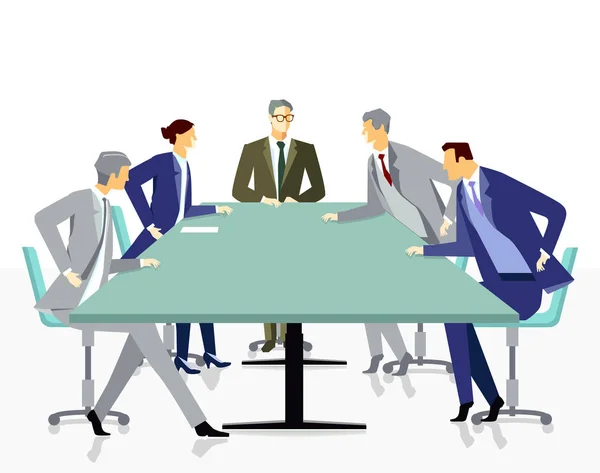 Toplantı ve çalışanları ile tartışma — Stok Vektör