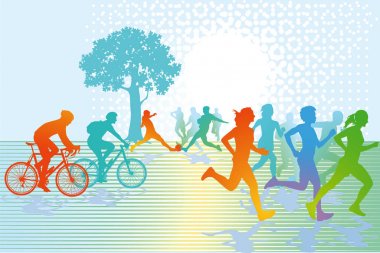İnsanlar spor boş zaman içinde