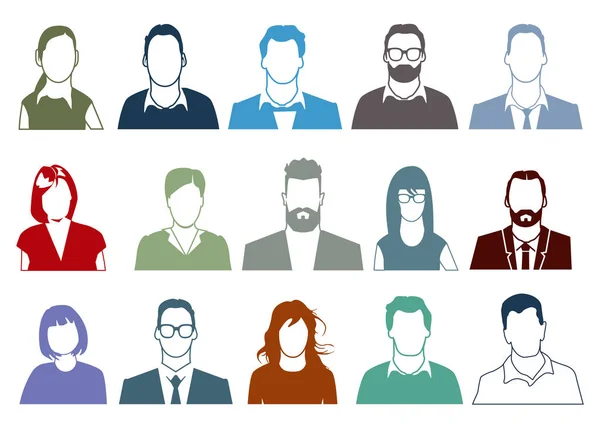 Visages des gens portrait — Image vectorielle