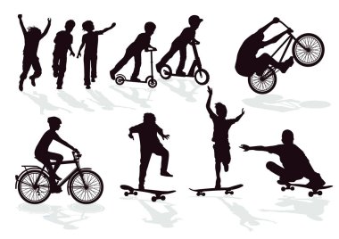 Çocuklar eğlenceli ve sportily aktif 