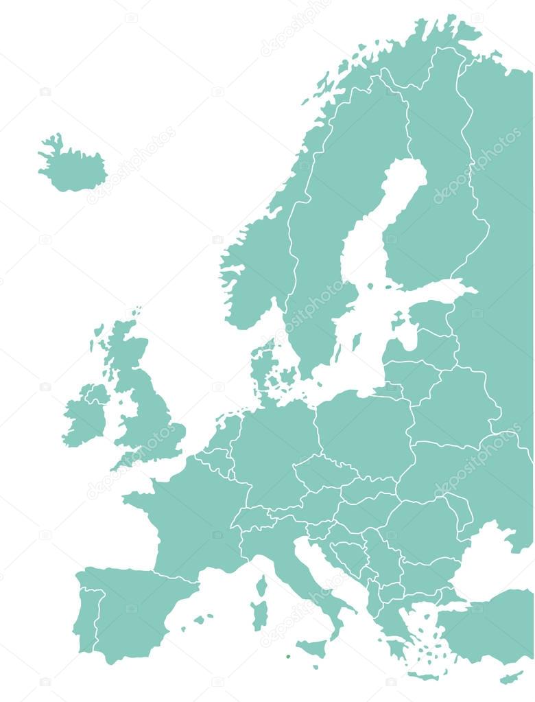 uropean map Geographical, graphic