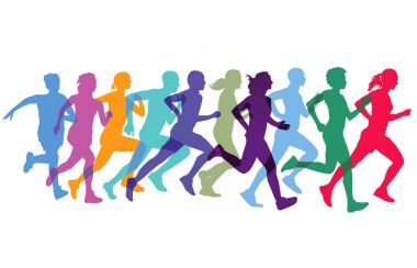 Sportif çalışan ve koşu