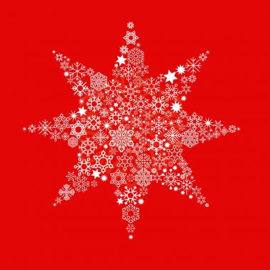 Noel yıldızı kırmızı