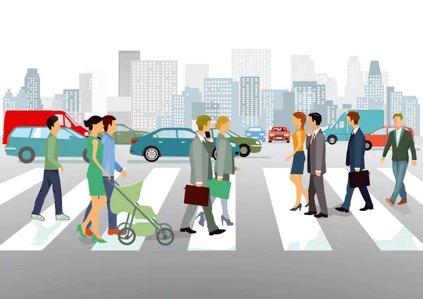 İnsanlar üzerinde bir yol kavşağı