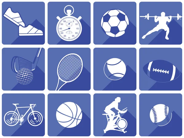 Sports play equipment and athletes — Stock Vector