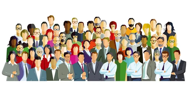 Imagen Grupo Con Diferentes Personas Ilustración — Vector de stock