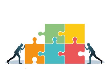 İşbirliği yapın ve bağlanın, illüstrasyon