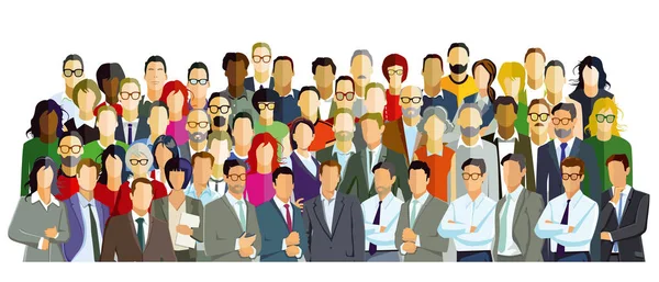Groepsfoto Met Diverse Mensen Illustratie — Stockvector