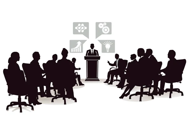 Lecture Discussion Group — Stock Vector