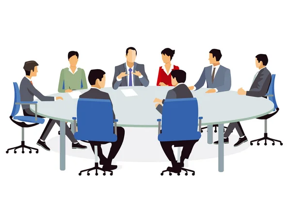 Företag Personer Vid Mötet Och Råd — Stock vektor