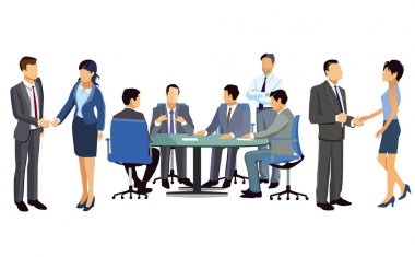 Takım, illüstrasyon hoş geldiniz