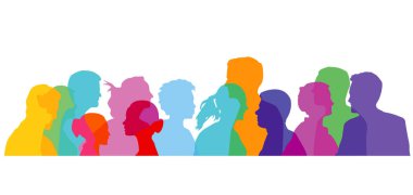 İnsanlar illüstrasyon renkli grup