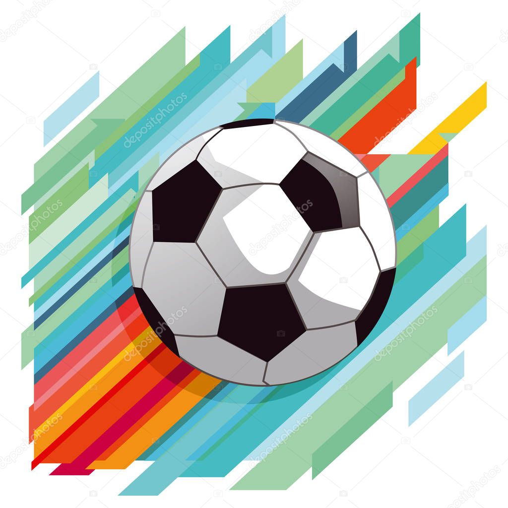 Soccer shot on goal dynamic, illustration