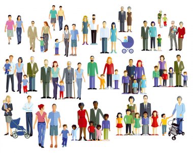 Aile üyeleri, üretimi grupları, illüstrasyon