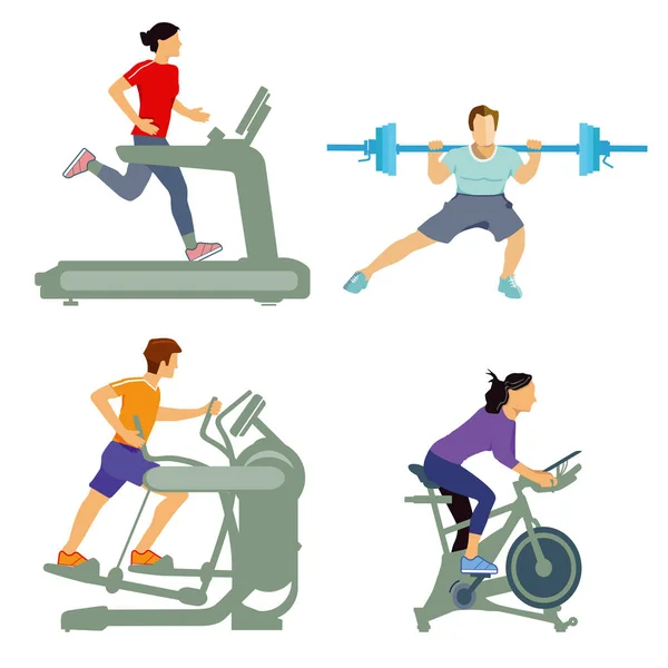 Gym Avec Équipement Fitness — Image vectorielle