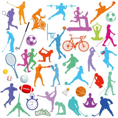 Spor simgeleri ile desen