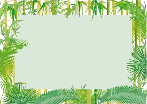 Plantas Exóticas Tropicales Junglebanner Ilustración Fondo — Archivo Imágenes Vectoriales