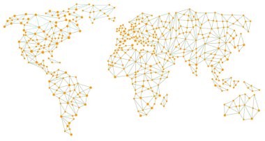 Dünya haritası, dünya bağlantısı, coğrafi alan