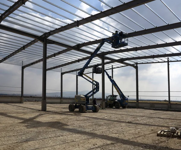 Estructuras de acero de la construcción industrial —  Fotos de Stock