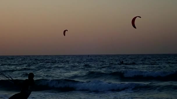 Kiteboarding extrém vitorlás — Stock videók