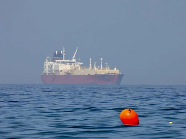 Boei Ter Aanduiding Van Vaargeul Middellandse Zee Het Strand Van — Stockfoto