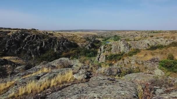 Beautiful view in canyon Aktovsky — Stock Video