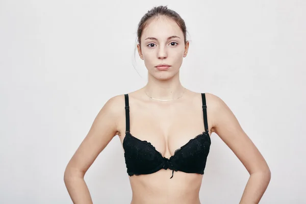 Mujer en lencería negra sexy —  Fotos de Stock