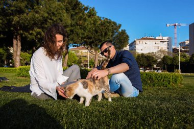 kedi ile güzel Çift