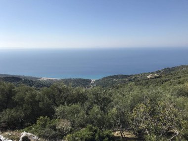 landscape in mountains of sea at sunny day 