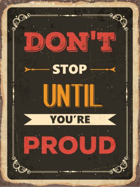 Retro motivasyonel teklif. 