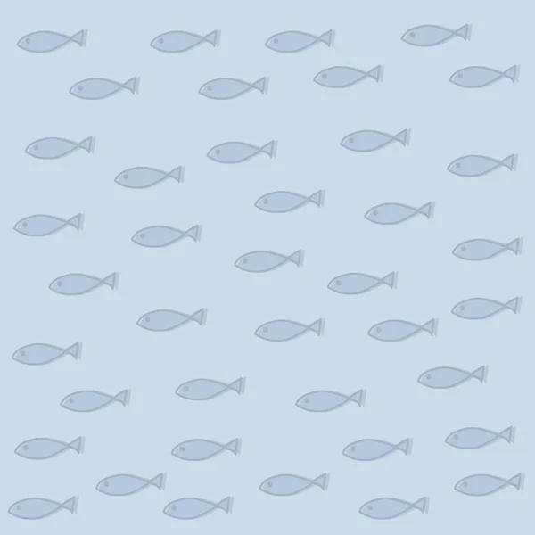 Textura de fundo divertido com peixe — Vetor de Stock